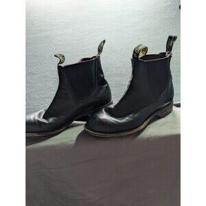 R.M. Williams Craftsman Chelsea Boots Black Leather AU 5.5G US Men's 6.5